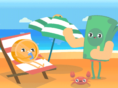 Your Beach Photos 2d 3d animation beach camera character money photos polaroid