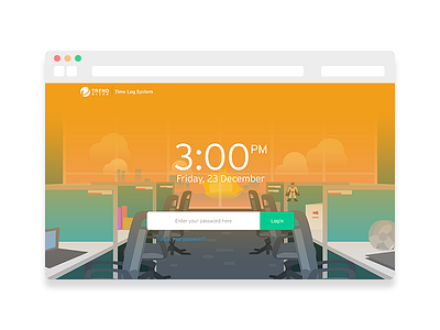Afternoon - Trend Micro PH Timelog afternoon illustration office time timelog