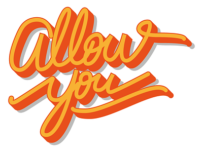 ALLOW YOU allowit illustration illustrator lettering ligature logo roadman type typography ukg