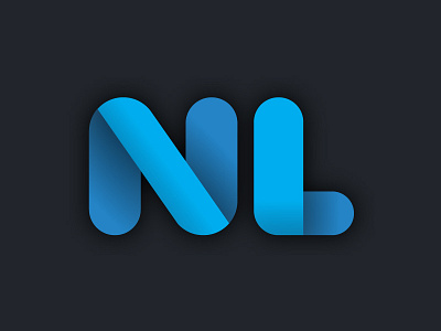 NL Type Experiment blue gradient minimal rounded corners type typography