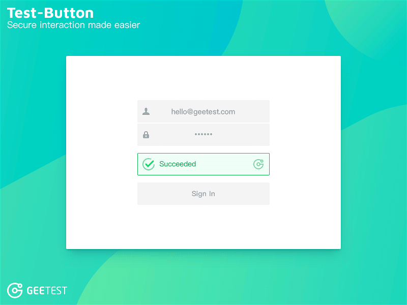 Test-Button button security sign test ui verification