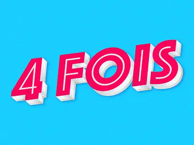 4X 4x blu iampof lettering pink senegal type