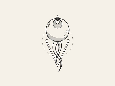 Day 87 - Bionic bionic challenge daily dot work eye geometric illustration line tattoo technology