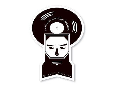 Like Jesus/Vinyl Head awesome branding clean creative dj dj logo jesus logo minimalist smart vector vinyl