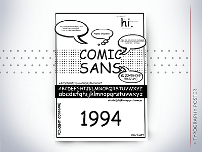 Comic Sans Poster comic sans illustrator poster typo typography