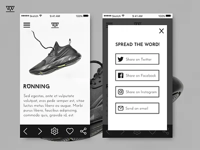 DailyUI #010 - Social share 010 daily ui challenge dailyui dailyui 010 running share social social share