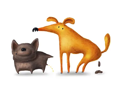 dog business art dog doodle fun illustration poo