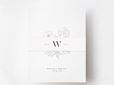 Whitespace Magazine Cover design editorial design floral illustration layout minimal minimalism simplicity whitespace