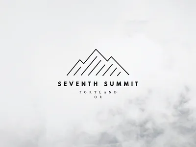 Seventh Summit Final Logo illustration mountain outdoor branding outdoor logo pacific northwest portland