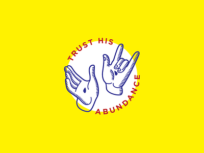 Trust His Abundance abundance advice catholic christian hands illustration stigmata trust trust his abundance yellow