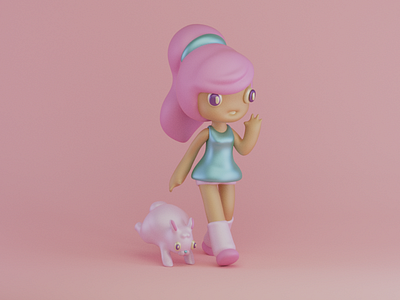 Make new friends. 3d character design illustration model render