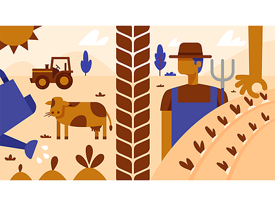 Exploring Farms farm farmer illustration truck