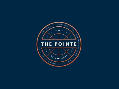 Compass Badge astronomy badge compass lockup logo mark star