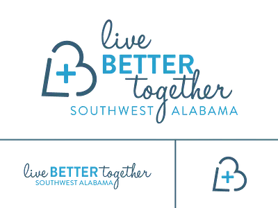 Live Better Together Logo alabama better branding community design health heart illustration live vector