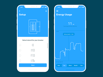 Whisker Energy Sensor iPhone X dashboard ios iphone x setup