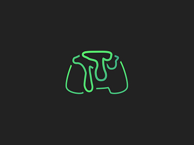 SmoothGaming brand branding design gradient green icon logo