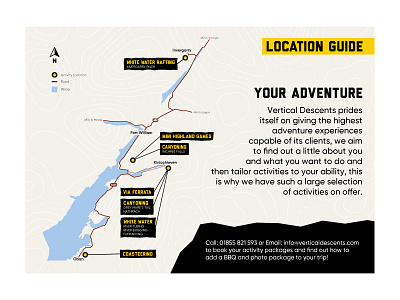 Vertical Descents Map book brochure design flyer graphic design guide info information map