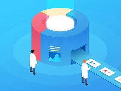 Marketing machine cover gradients graphic illustration machine marketing