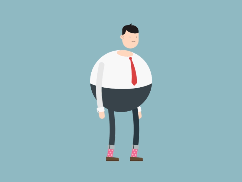 Salary man animation character guy illustration motion