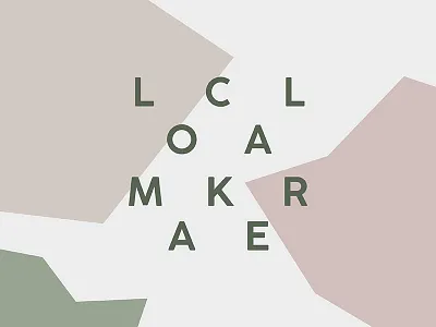 Local Maker Logo Concept branding geometric logo pattern typography wip