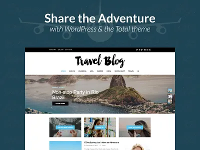 Total Travel Blog Website Design travel travel blog web design wordpress wordpress theme