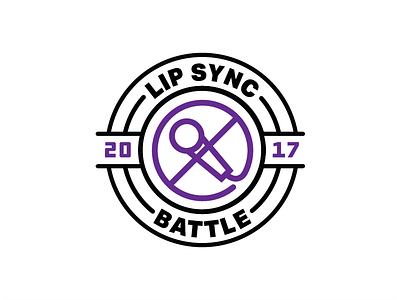 Lip Sync branding emblem icon lip sync logo microphone