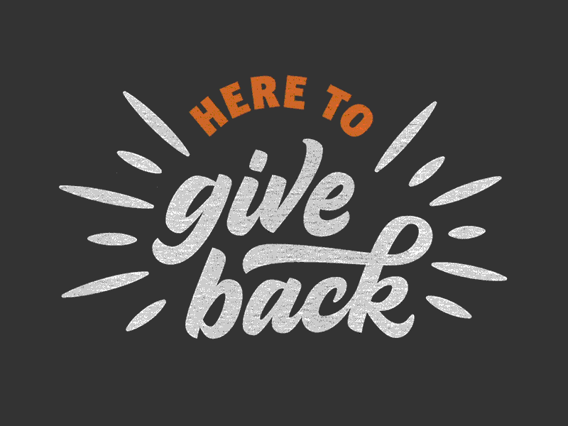 Give Back - Volunteer Shirt Design animation brushlettering crayligraphy crayola handlettering ipadlettering lettering marker