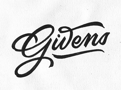 Givens_v2 applepencil handlettering ipad ipadpro lettering procreate script type typedesign