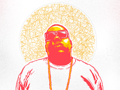 Notorious BIG - Hip hop iPad portrait illustration art artwork drawing graphic design illustration ipad mxmnr portrait poster posterized procreate