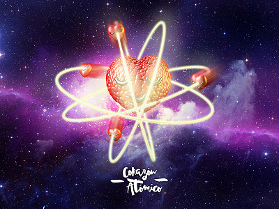 Corazon Atómico 3d 3d model c4d character design cinema4d concept design digital art graphic design illustration photoshop