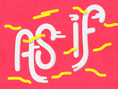 UGH, As If!! design illustrator lettering letters pink type type of the day typography