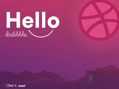 Hello Dribbble debut design first shot happy hello dribbble moon ui ux