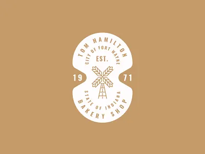 Bakery Shop Logo baker bakery barn bread cake harvest logo pastry pin rolling shop spike