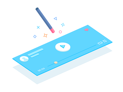 video magic colorful illust magic onboarding pop video