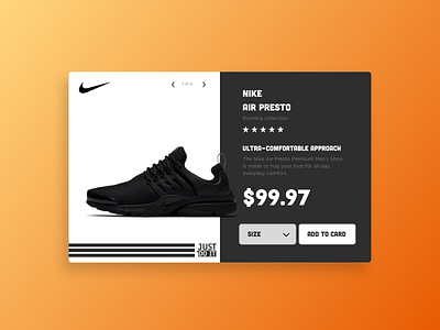 Product Card Practice black design explore nike practice product ui ux web design white