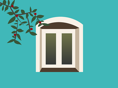 Window 1 dribbble first flower home leaf shot window