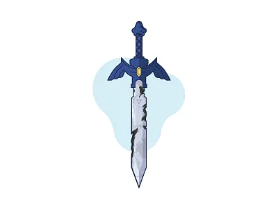 Breath of the Wild Illustration (Part 2 of 2) breath of the wild flat great deku illustration lines master sword the legend of zelda vector video game zelda
