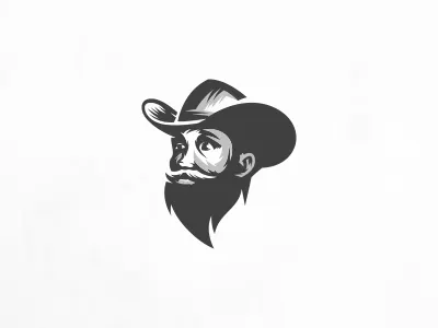 Cowboy Beard beard brand branding designs esport esports games logo masculine sports