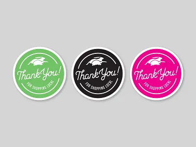 "Thank You for Shopping Local" Stickers graphic design stickers type typography