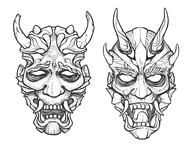 般若 defender hannya mask sadness tattoo