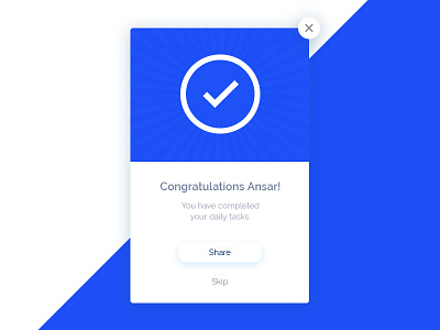 Pop up for design Daily UI 16 app dailyui dailyui 016 design flat negative space pop up task ui ux