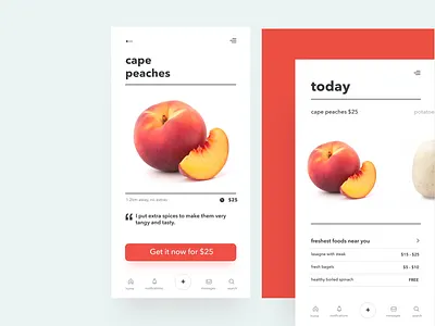 🔥 Food Sharing “Idla” App For iPhone app design interaction landing page minimal rebound ui user eperience design ux visual desigb