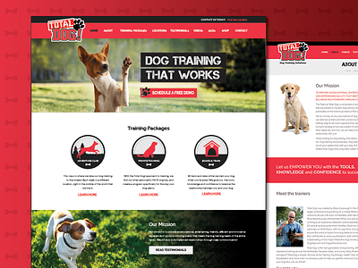 Total Dog Mockup dogs mockup totaldog training web web design website