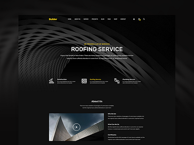 Builder Construction | Dark Homepage architecture building business construction creative darktheme industry rennovation site unique