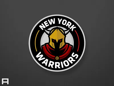 Warriors Badge Logo brandidentity branding esports illustration logo logodesign mascotlogo sports sportslogo warriorslogo