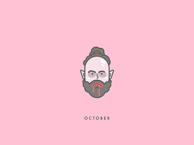 October avatar 2d colours design graphic illustration nedz13 pink