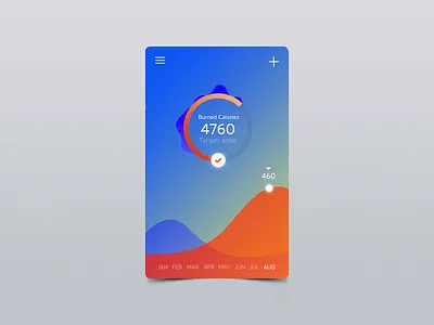 Calories Tracker Fitness UI calories design fitness photoshop tracker ui