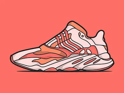 Custom Yeezy Calabasas Runner adidas calabasas custom illustration illustrator photoshop runner salmon sneaker yeezy