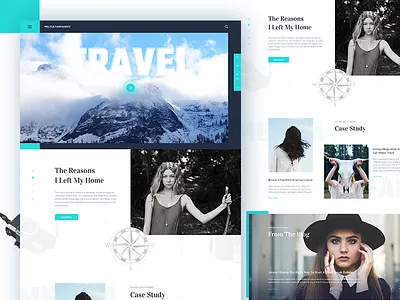 Blog Concept blog design personal portfolio travel blog uxart.io