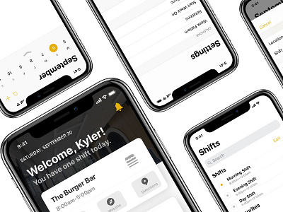 Shifts - Screens app employee ios ios 11 job schedule shifts work schedule